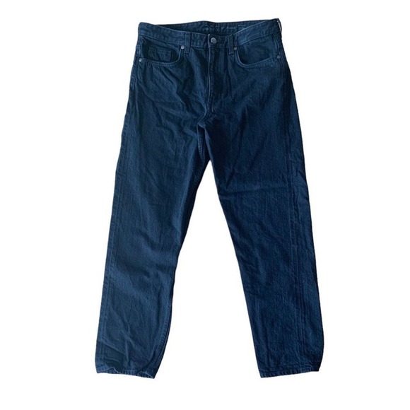 COS 27 Relaxed Leg Low Rise Full Length Black Denim Jeans - Picture 1 of 10